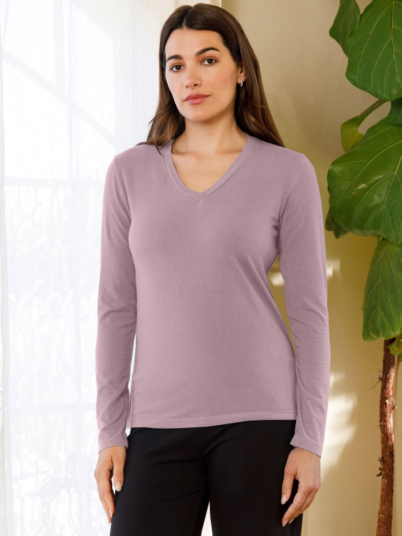 Long Sleeve V Neck