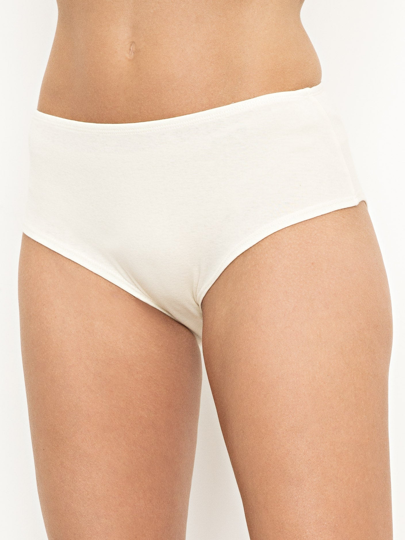 Sustainable Cotton Underwear White Branded Boyshorts Organic