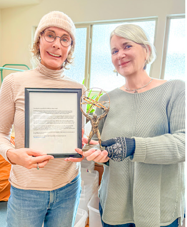 Laurie Dunlap was presented with the Atlas Award