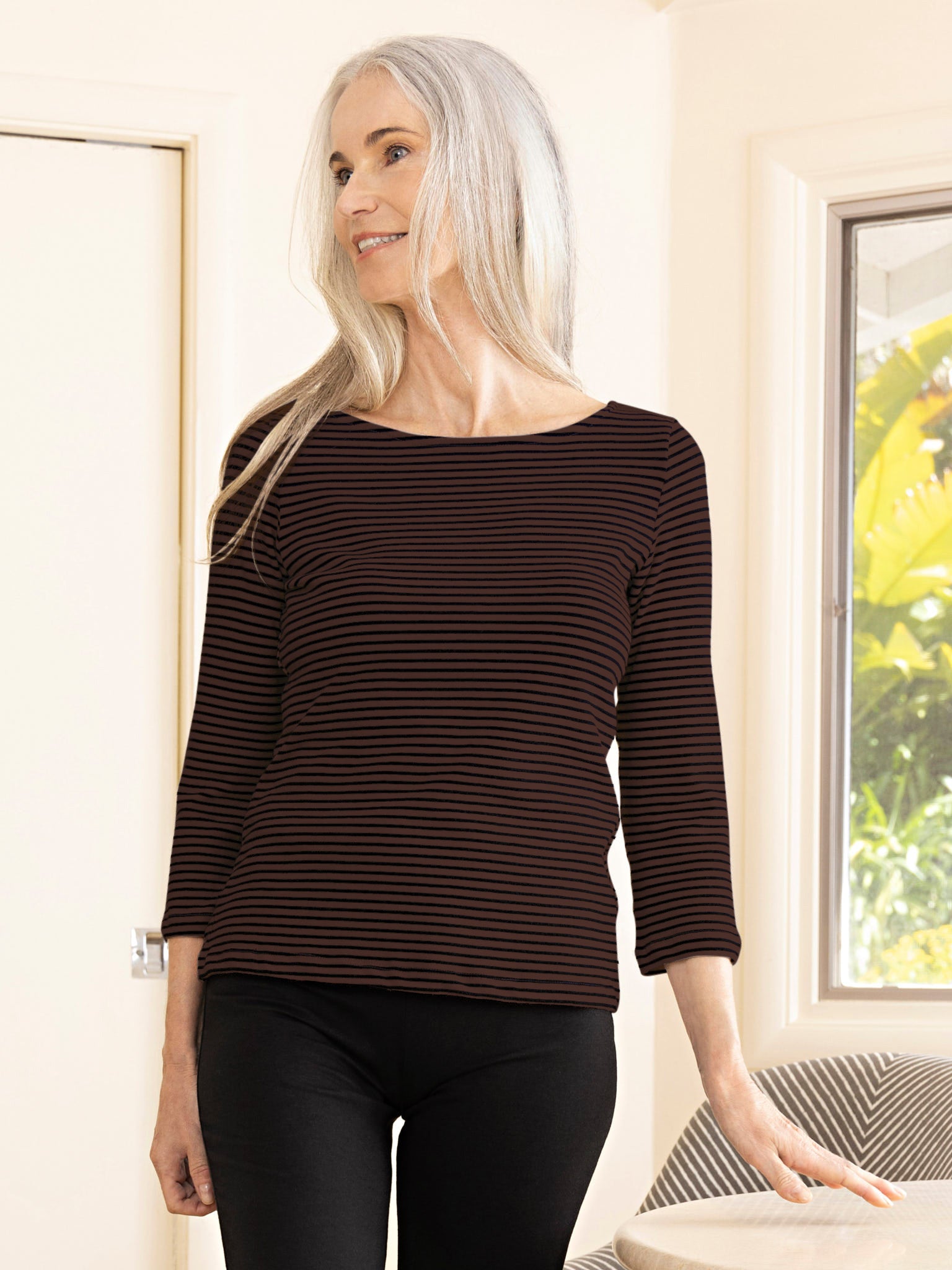Sweater Stripe Boatneck