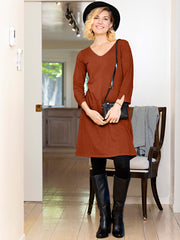 Slub Panel Dress