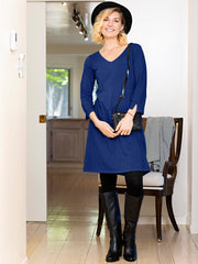 Slub Panel Dress