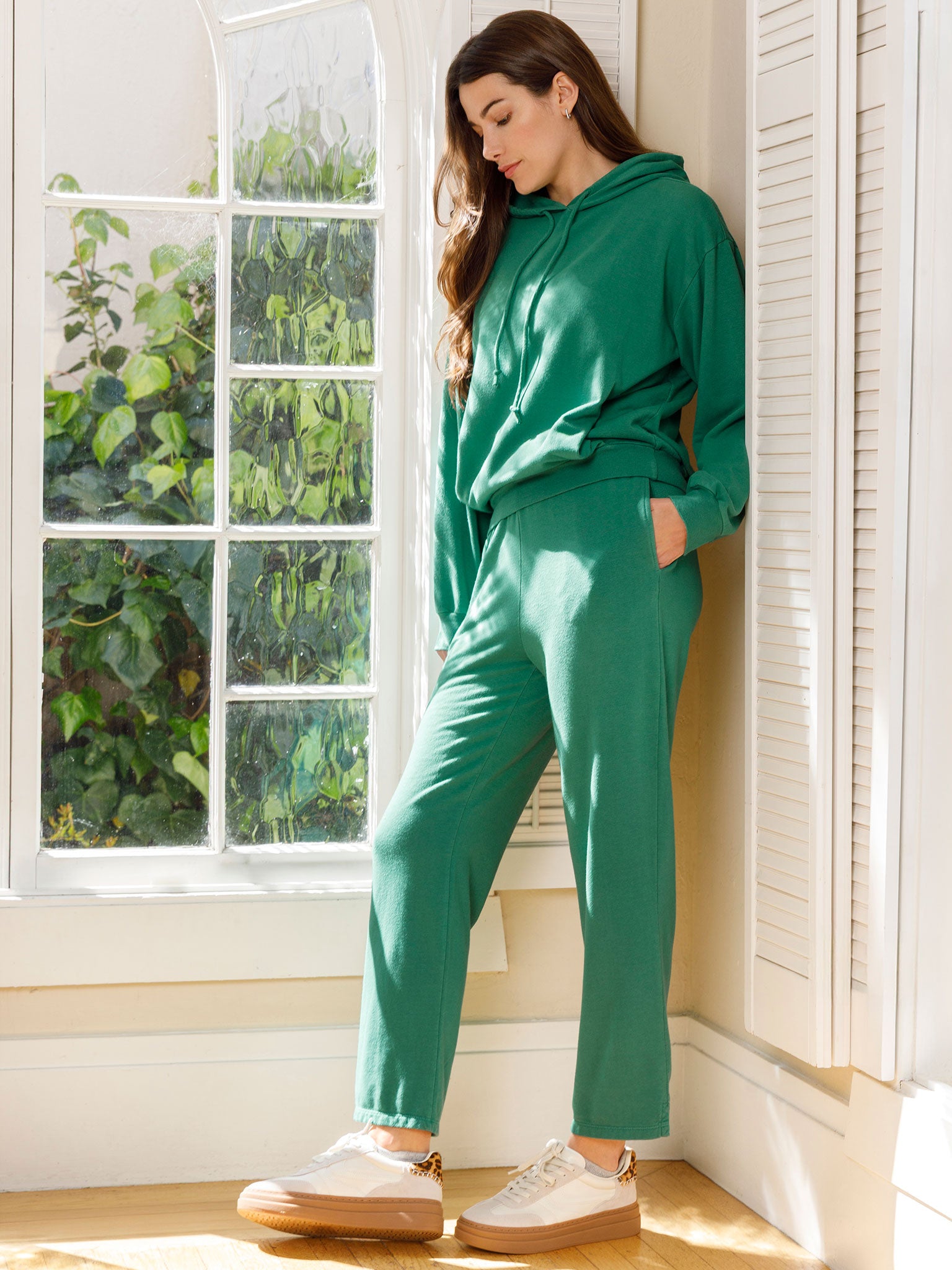 Fleece Pleat Hoodie