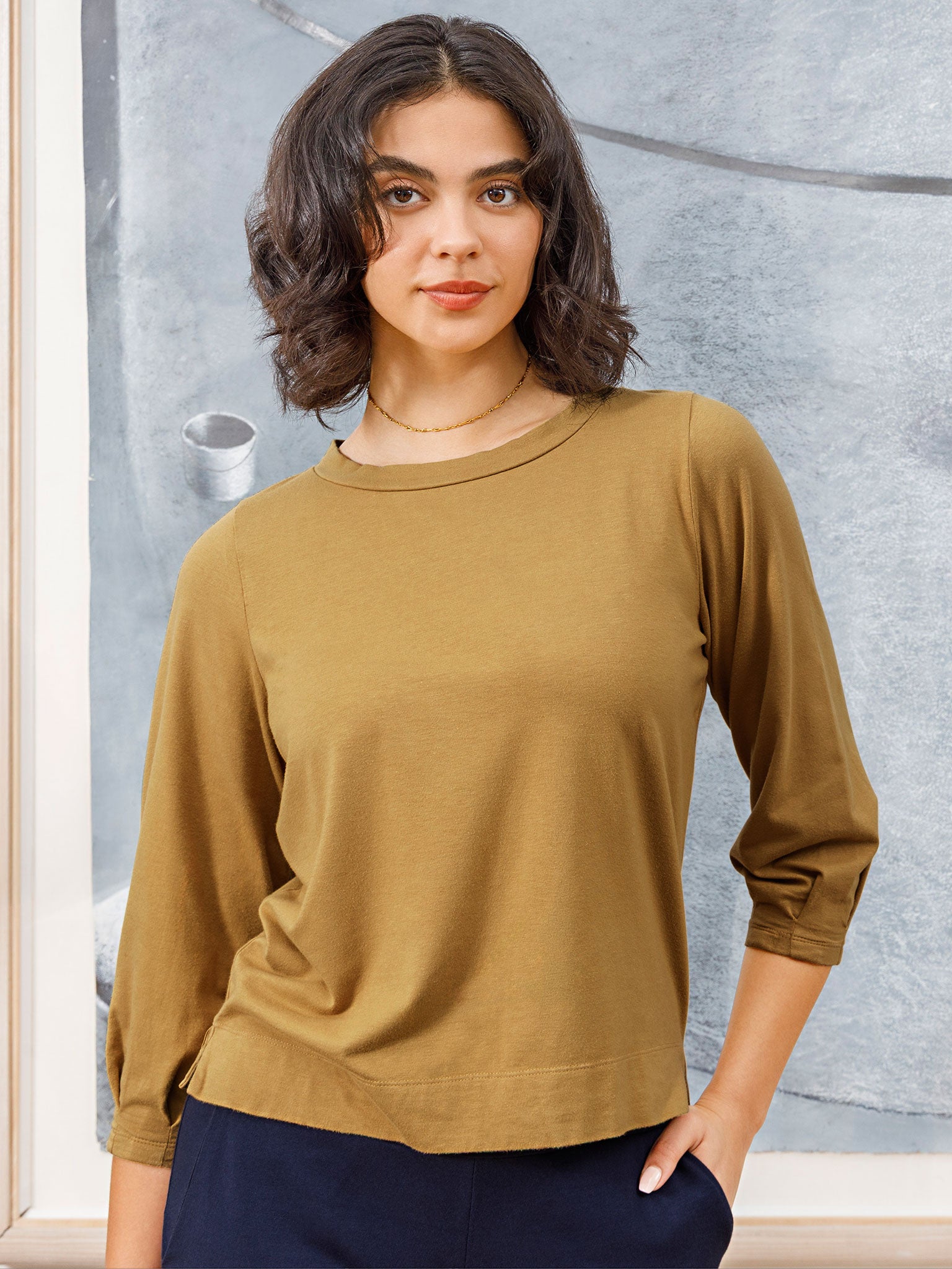 Pleat Cuff Top