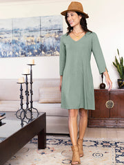 Slub Panel Dress